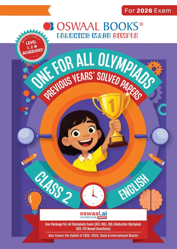 One For All Olympiads Class 2 English Prep-Guide Book | Chapter-wise Previous Years' Solved Papers | Questions for SOF IEO & Other Olympiad Exams 2026 | With Sample Practice Papers & Oswaal.AI