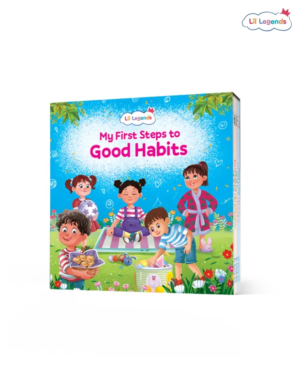 Lil Legends My First Steps to Good Habits | Set of 5 Board Books for Kids | Tidy Up, Patience, Cleanliness, Mindfulness and Calm | Early Life Skills | Slipcase Gift Set | Age 2-6