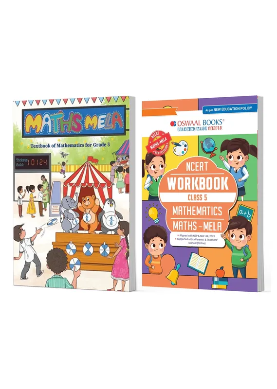 CBSE Class 5 NCERT Maths Mela Textbook and Workbook For Class 5 | Updated NCERT Pattern | Includes Mind Maps & Revision notes | With Parents & Teachers Manual (Set of 2 Books)