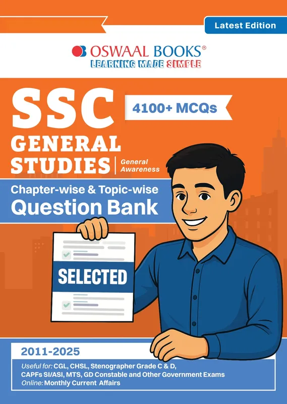 SSC General Studies 15 Years Question Bank English Medium | 4100+ MCQs Tier-1 Chapter-wise & Topic-wise | SSC CGL, CHSL, MTS, CPO | Previous Years 2011-2025 | For 2026 Exam