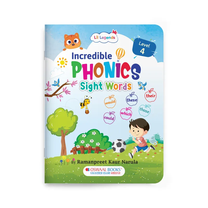 Lil Legends Incredible Phonics Sight Words Book Level 4 for Kids | Complex High Frequency Words and Sentence Reading | Fun Activity Book | For Class 1 and 2 | Age 6-8