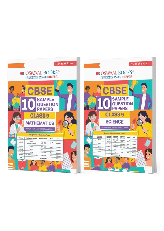 CBSE 10 Sample Question Papers Class 9 Mathematics & Science (Set of 2 Books) For 2026 Exam | Strictly as per Latest Syllabus, Recommended by Topper's Includes Solved Papers & Mind Maps
