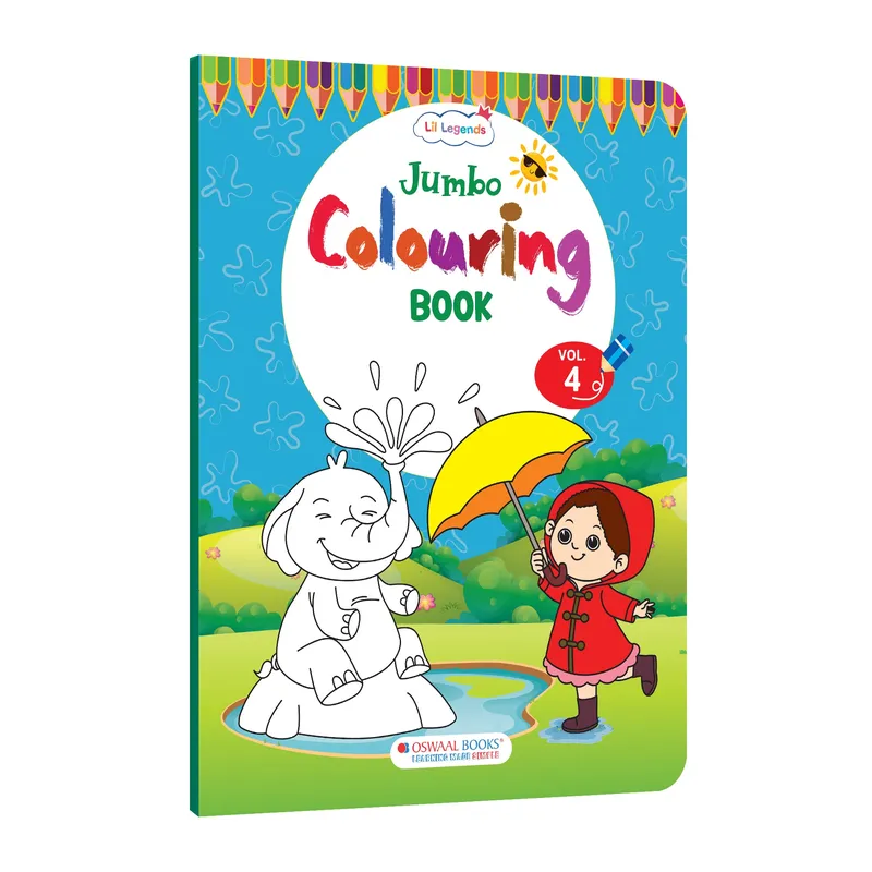 Lil Legends Jumbo Colouring Book Vol 4 for Kids | Bold Outlines and Fun Designs | Transport, Toys and Outdoor Scenes | Big Size Colouring Activity Book | For UKG/Class 1 | Age 5+