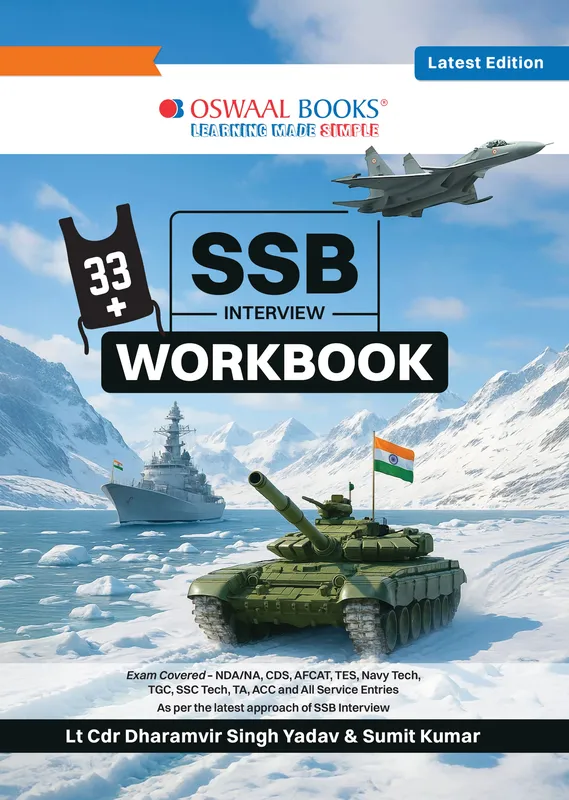SSB Interview Workbook | Psychology (TAT, WAT, SRT), GTO Tasks & Personal Interview Practice | English Medium | NDA, CDS, AFCAT, TES, Navy, ACC & All Defence Service Entries | For 2026-27 Exams