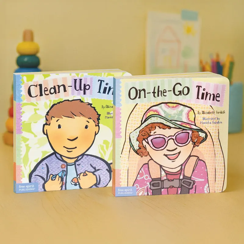 Toddler Daily Habits Set (Toddler Tools Series) – 2 Board Books for Toddlers (Ages 1-3 yrs) | Includes Clean-Up & On-the-Go Habits | by Free Spirit Publishing