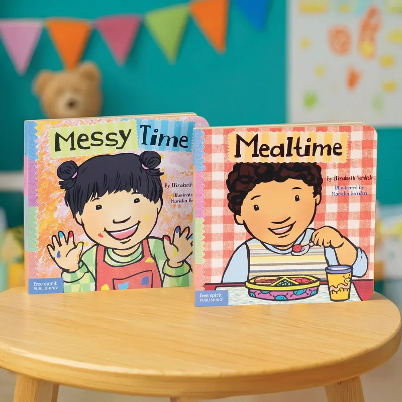 Toddler Food Habits Set (Toddler Tools Series) – 2 Board Books for Toddlers (Ages 1-3 yrs) | Includes Mealtime & Messy-Time Habits | by Free Spirit Publishing