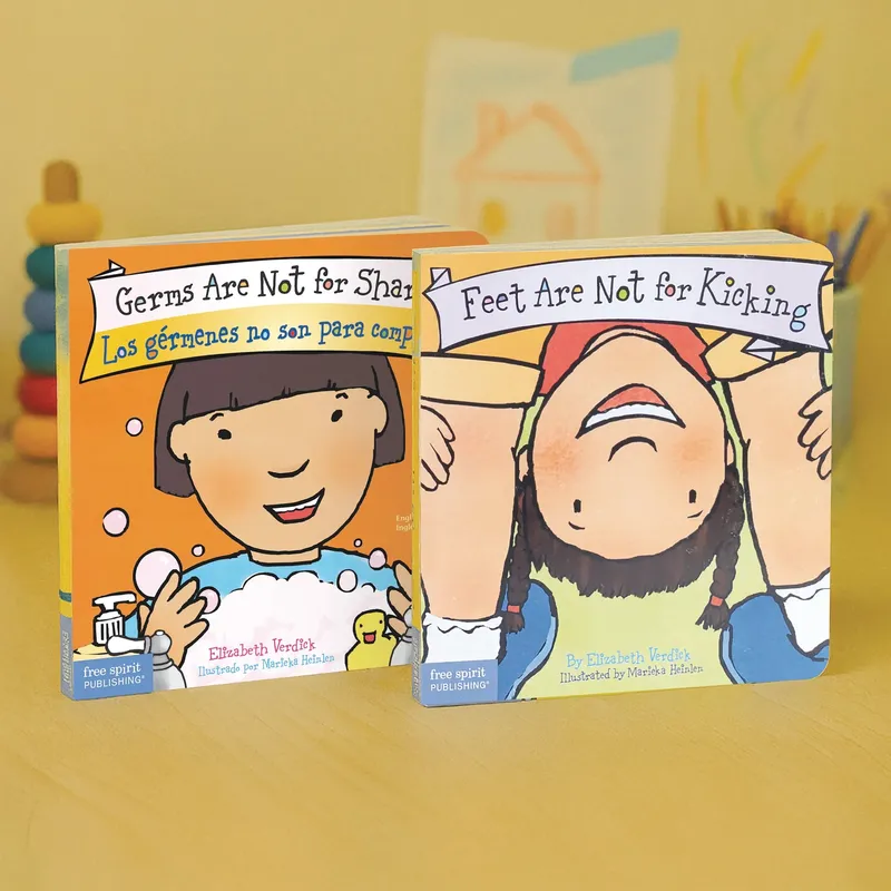 Best Behaviour Duo Set — Board Books | Germs Are Not for Sharing + Feet Are Not for Kicking | 2 Books to Build Healthy Habits, Self-Control & Kind Behaviour