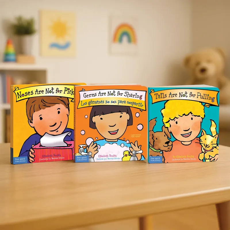Best Behaviour Trio Set — Board Books | Noses Are Not for Picking + Germs Are Not for Sharing + Tails Are Not for Pulling | 3 Books to Build Healthy Habits, Kindness & Respect