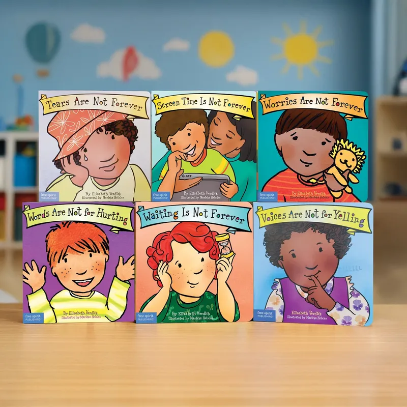 Toddler Emotions & Social Skills Book Set (6 Titles) – 6 Board Books for Toddlers (Ages 1-4 yrs) | Includes Managing Anger, Waiting, Screen-Time & Big Feelings | by Free Spirit Publishing