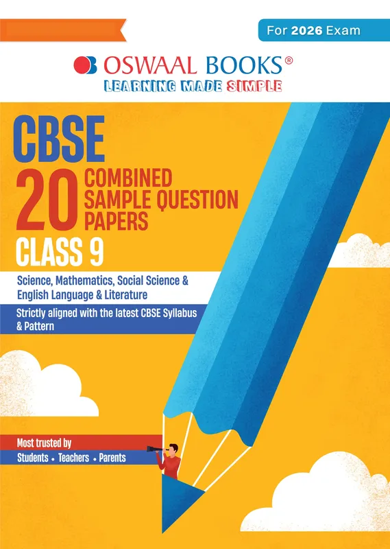 CBSE 20 Combined Sample Question Papers Class 9 -Science, Mathematics Standard, Social Science, English Language and Literature (For 2026 Exam)