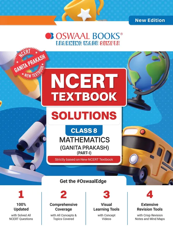 NCERT Textbook Solutions Mathematics Part-1 Class 8 | For CBSE 2026-27 Exam | Based on Latest NCERT Ganita Prakash | With Complete Solutions & Subjective Questions for Practice