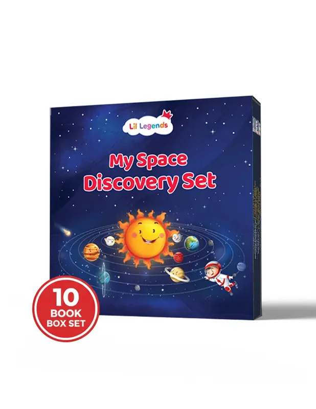 Lil Legends My Space Discovery Set for Kids | 10 Board Books | Mercury, Venus, Earth, Mars, Jupiter, Saturn, Uranus, Neptune, Dwarf Planets and Solar System | Ages 3+ Years