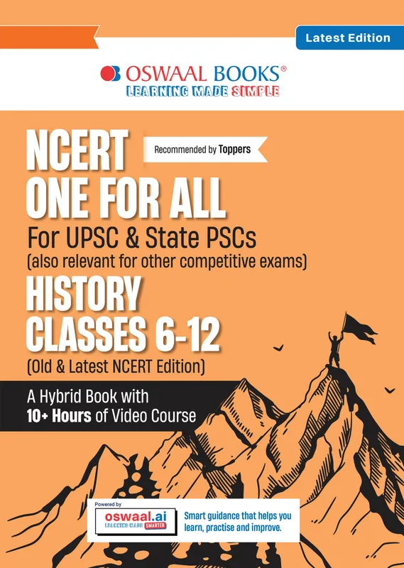 NCERT One For All Book for UPSC & State PSCs | History Classes 6-12 (Old & New NCERT Edition) Latest Edition