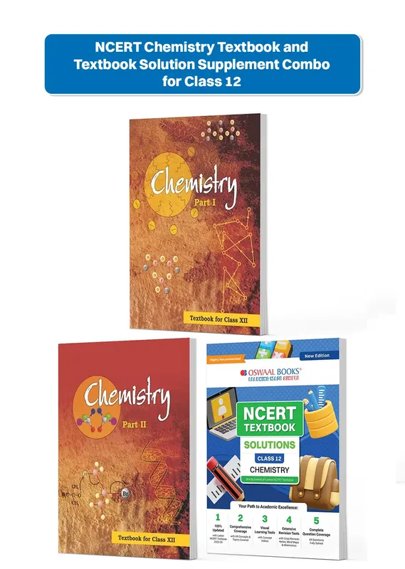 CBSE Class 12 NCERT Chemistry Textbook and Textbook Solution Supplement for Class 12 | Competency Focused Questions | Concept Clarity | Mind Maps | Mnemonics (Set of 3 Books, For 2026 Exam)