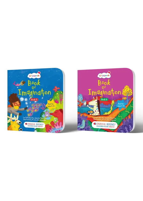 Lil Legends Book of Imagination Set of 2 (Books 5 & 6) for Kids Age 5-10 Years - Creative Drawing & Writing Prompts | Screen-Free Fun Activity Books for Children