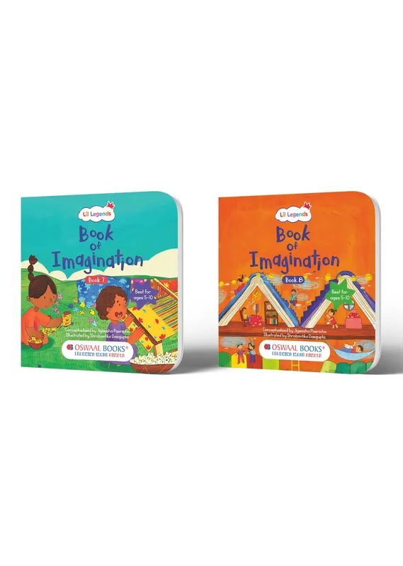Lil Legends Book of Imagination Set of 2 (Books 7 & 8) for Kids Age 5-10 Years - Creative Drawing & Writing Prompts | Screen-Free Fun Activity Books for Children