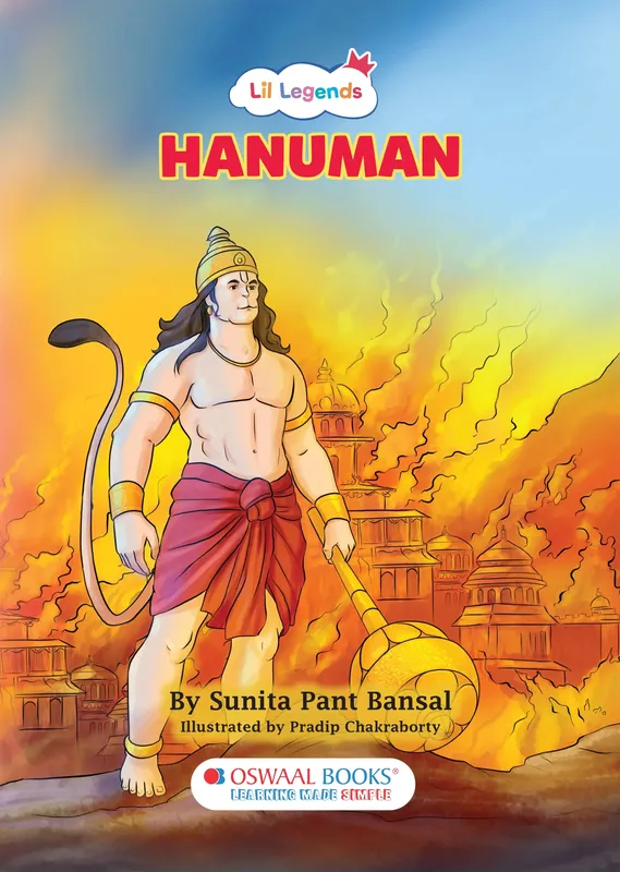 Lil Legends Hanuman Story Book for Kids | Illustrated Indian Mythology Stories | Inspiring Tales of Devotion, Strength & Courage | Cultural Learning Book With Padded Cover | Age 7+ Years