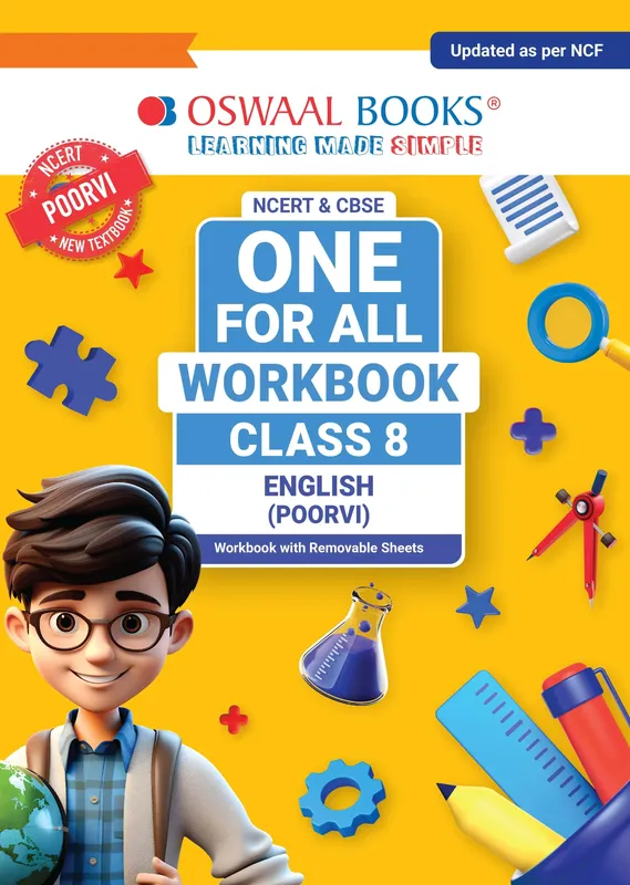 One For All Workbook Class 8 English | NCERT & CBSE | Latest Poorvi | NCF Compliant | Competency-Based Assessment & Practice