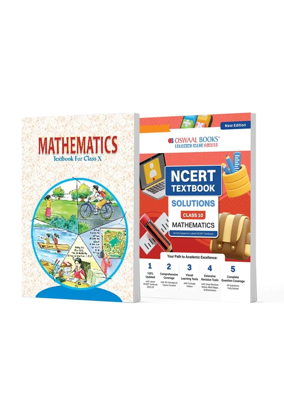 CBSE Class 10 NCERT Mathematics Textbook and Textbook Solution Supplement for Class 10 | Competency Focused Questions | Concept Clarity | Mind Maps | Mnemonics (Set of 2 Books, For 2026 Exam)