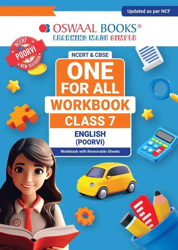 One For All Workbook Class 7 English | NCERT & CBSE | Latest Poorvi | NCF Compliant | Competency-Based Assessment, Literature Practice & Language Skills