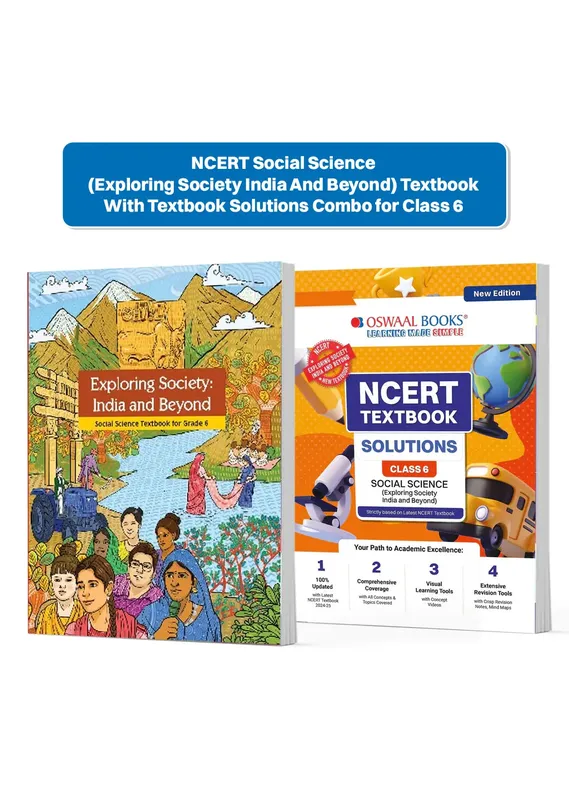 CBSE Class 6 NCERT Social Science (Exploring Society India And Beyond) Textbook With Textbook Solutions for Class 6 | Set of 2 Books | Covered Concept, Mind Maps, Mock Papers | Updated NCERT Pattern (For Upcoming Exams)
