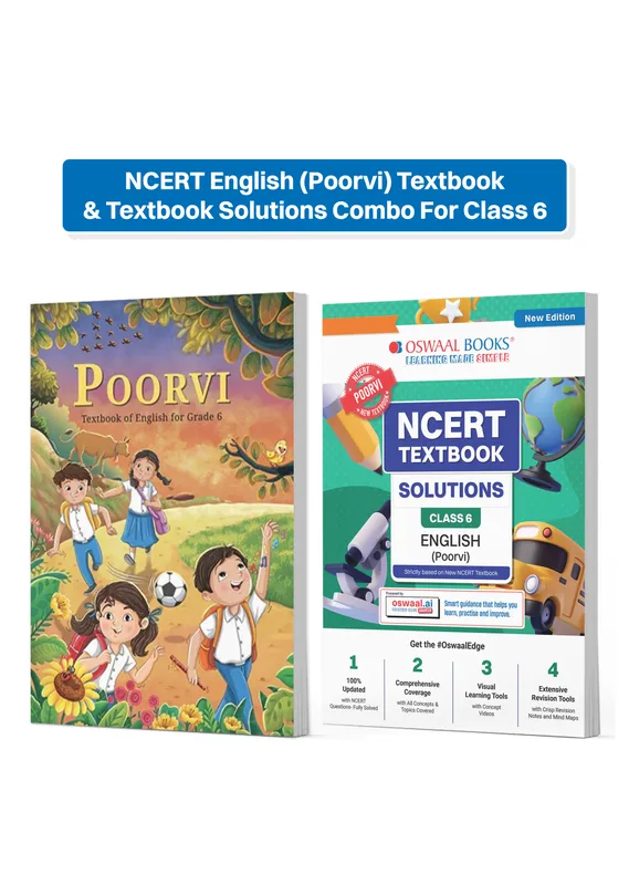 CBSE Class 6 NCERT English (Poorvi) Textbook & Textbook Solutions Combo For Class 6 | Updated NCERT Pattern | With Mind Maps & Mock Papers | All Concepts & Topics Covered | Set of 2 Books (For 2026-27 Exam)