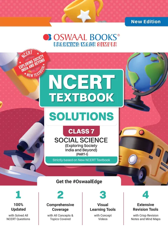 NCERT Textbook Solutions Social Science Part-1 Class 7 | For CBSE 2026-27 Exam | Based on Latest NCERT Exploring Society India and Beyond | With Objective & Subjective Questions for Practice