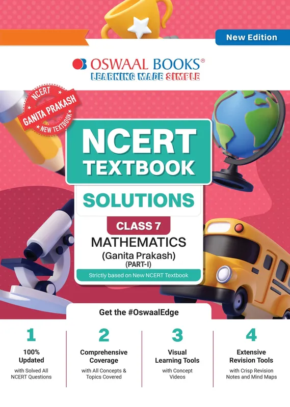 NCERT Textbook Solutions Mathematics Part-1 Class 7 | For CBSE 2026-27 Exam | Based on Latest NCERT Ganita Prakash | With Complete Solutions of Objective & Subjective Questions for Practice