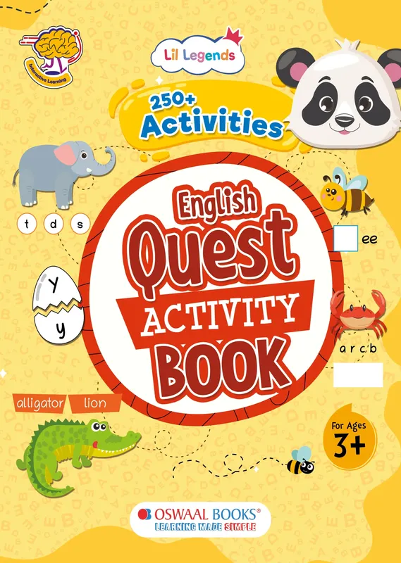 Lil Legends 250+ Activities English Quest Activity Book For Age 3+ | Learning Activities | Puzzles, Tracing, Phonics, Vocabulary and Grammar Practice Workbook | For Toddlers/LKG/UKG