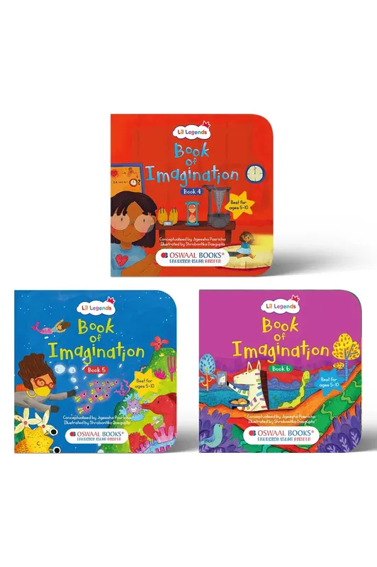 Lil Legends Book of Imagination Set for Kids | Parts 4, 5 & 6 | Set of 3 Activity Books | Drawing, Doodling, Creative Writing, Colouring & Art | Age 5-10 Years | Screen-Free Workbook
