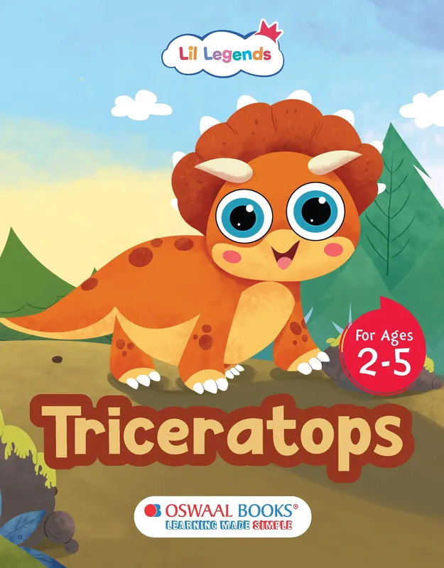 Lil Legends Padded Board Book for Kids | I am a Triceratops | Illustrated Dinosaur Book for Toddlers | Durable Early Learning Book | Age 2-5 Years | Padded Cover Edition