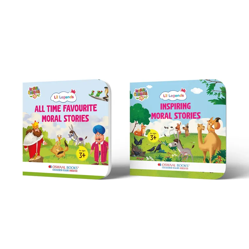 Lil Legends All-Time Favourite & Inspiring Moral Stories Collection for Kids | Set of 2 Books | Illustrated Short Bedtime Stories | English Story Book | Age 3+ Years