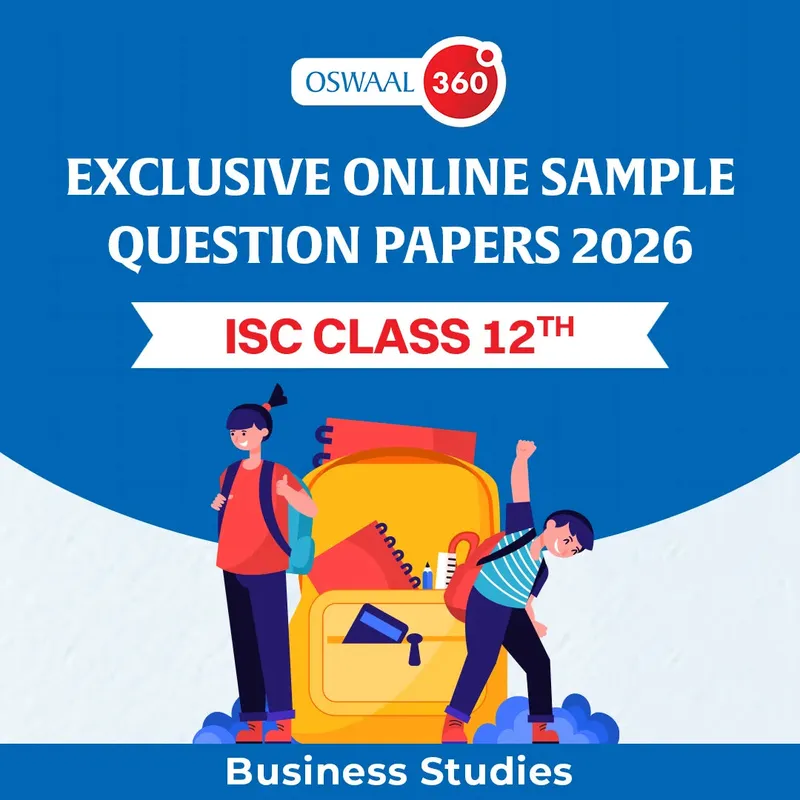 ISC Class 12 Oswaal Exclusive Online Sample Question Papers 2026 - ISC - Class 12th - Business Studies - Set of 5