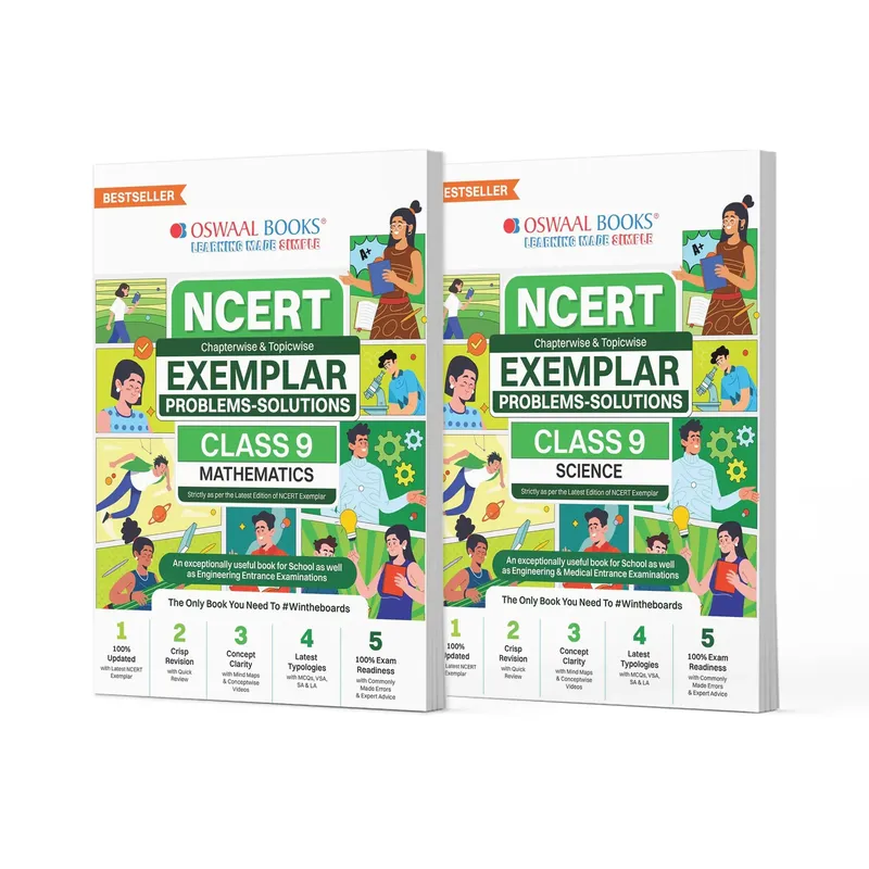 CBSE Class 9 NCERT Exemplar (Problems - Solutions) Class 9 Mathematics & Science (Set of 2 Books) For Latest Exam
