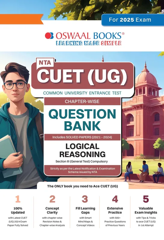 NTA CUET (UG) | Chapter-wise & Topic-wise Question Bank | Logical Reasoning | Section III (Compulsory) Solved Papers (2021-2024) | For 2025 Exam