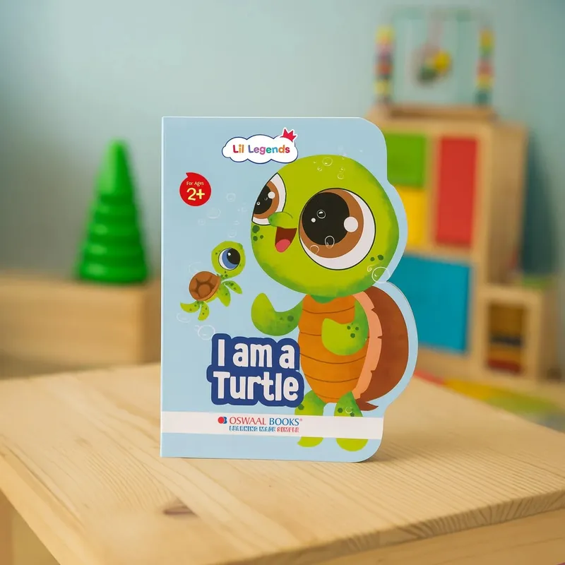 Lil Legends Shaped Board Book - Sea Animals: Turtle | Turtle-Shaped Picture Book for Kids Age 2+ Years | Early Learning Book with Colourful Illustrations for Toddlers & Preschoolers