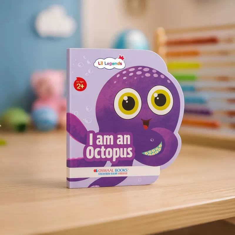 Lil Legends Shaped Board Book - Sea Animals: Octopus | Octopus-Shaped Picture Book for Kids Age 2+ Years | Early Learning Book with Colourful Illustrations for Toddlers & Preschoolers