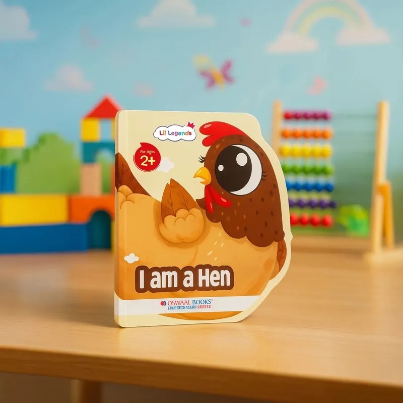 Lil Legends Shaped Board Book - Farm Animals: Hen | Hen-Shaped Picture Book for Kids Age 2+ Years | Early Learning Book with Colourful Illustrations for Toddlers & Preschoolers