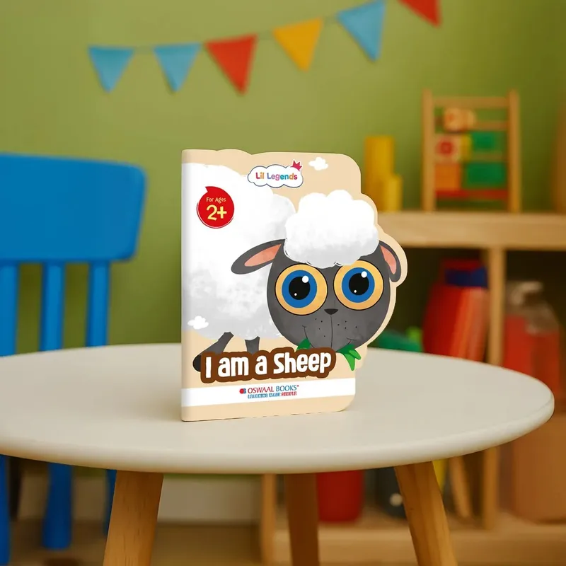 Lil Legends Shaped Board Book - Farm Animals: Sheep | Sheep-Shaped Picture Book for Kids Age 2+ Years | Early Learning Book with Colourful Illustrations for Toddlers & Preschoolers
