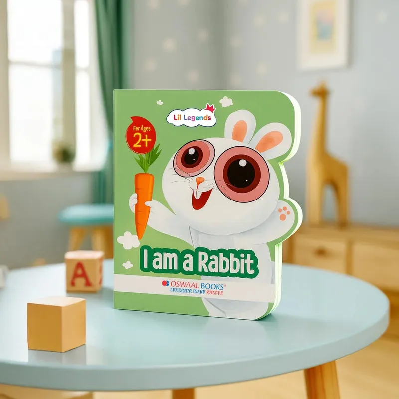 Lil Legends Shaped Board Book - Pet Animals: Rabbit | Rabbit-Shaped Picture Book for Kids Age 2+ Years | Early Learning Book with Colourful Illustrations for Toddlers & Preschoolers