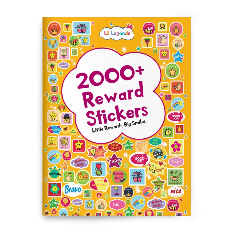 Lil Legends Reward Stickers Book, Little Rewards Big Smile 2000+ Motivational Stickers | Perfectly Curated for Teachers and Parents | Stars, Smileys and Praise Stickers | For School and Home