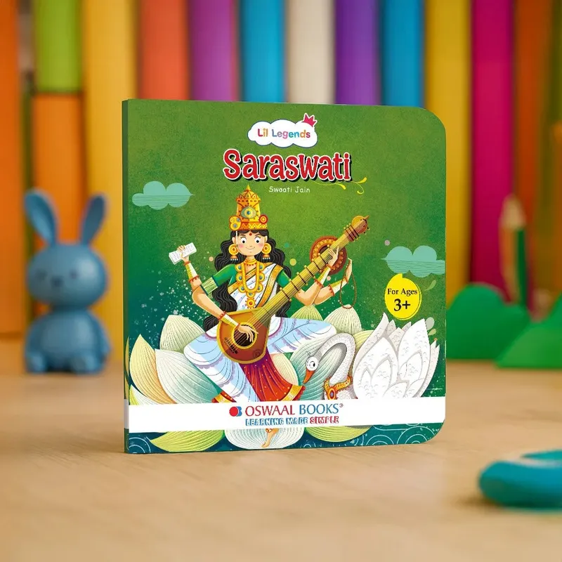 Lil Legends My Little Board Book of Mythological Tales of Goddess Saraswati for Kids Age 3+ Years | Enchanting Indian Stories with Colourful Illustrations | Hindu Mythology Picture Book