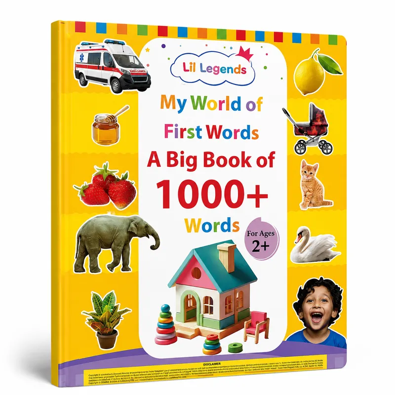 Lil Legends My World of First Words - Big Picture Book of 1000+ Words for Kids Age 2+ Years | Early Learning Vocabulary Book with Colourful Illustrations | First Words Book for Toddlers & Preschoolers