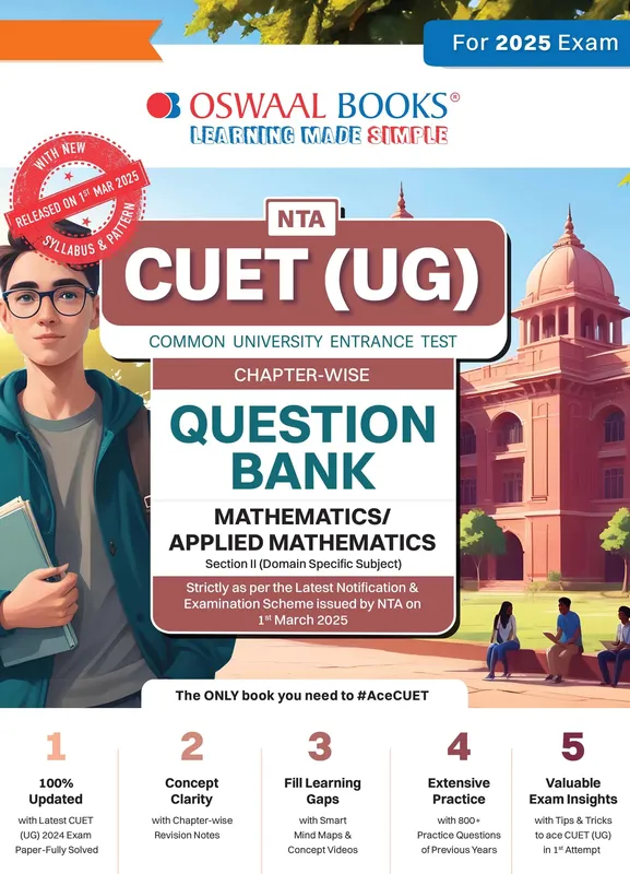 NTA CUET (UG) Chapter-wise Question Bank Mathematics/Applied Math (For 2025 Exam)