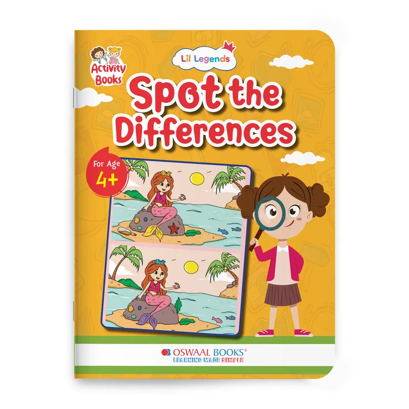 Lil Legends Spot the Difference Book for Kids Age 4+ Years - Interactive Learning Activity Book | Fun Puzzles to Boost Observation, Concentration & Critical Thinking | Brain Games for Children