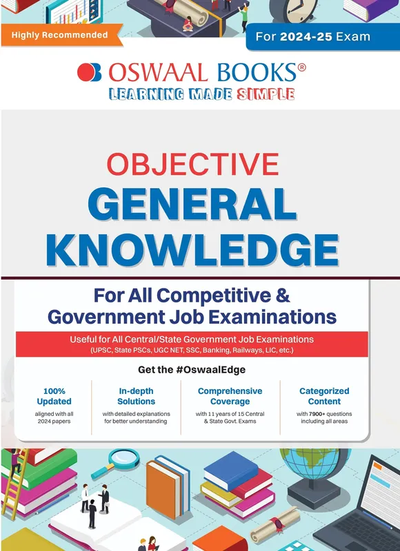 Objective General Knowledge for All Competitive & Government Exams English Medium | Subject-wise Chapter-wise MCQs with Explanations | SSC, Banking, Railways, Defence | Latest Edition