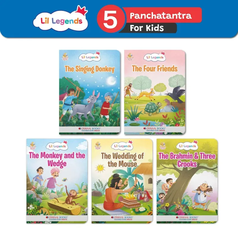 Lil Legends Timeless Panchatantra Stories for Kids Age 2+ Years - Set 2 of 5 Illustrated Story Books | Short Bedtime Stories with Colourful Pictures | Picture Books for Early Readers