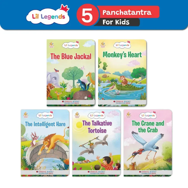 Lil Legends Timeless Panchatantra Stories for Kids Age 2+ Years - Set 1 of 5 Illustrated Story Books | Short Bedtime Stories with Colourful Pictures | Picture Books for Early Readers