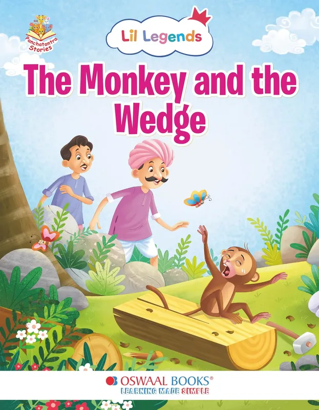 Lil Legends Panchatantra Stories for Kids Age 2+ Years - The Monkey and the Wedge | Short Illustrated English Bedtime Stories with Colourful Pictures | Picture Book for Early Readers