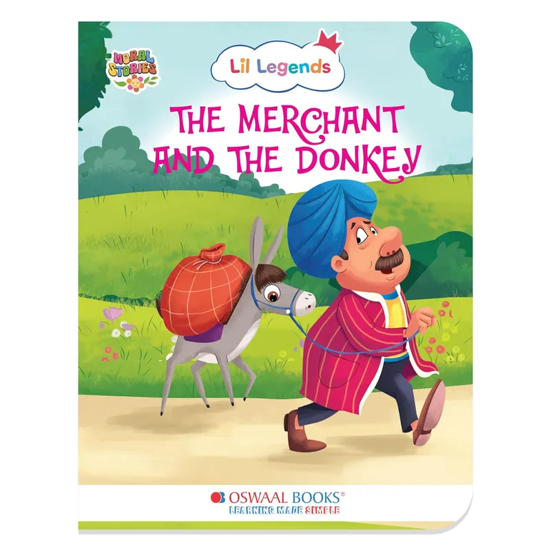 Lil Legends Moral Story Books for Kids Age 2+ Years - The Merchant and The Donkey | Short English Bedtime Stories with Colourful Illustrations | Picture Book for Early Readers